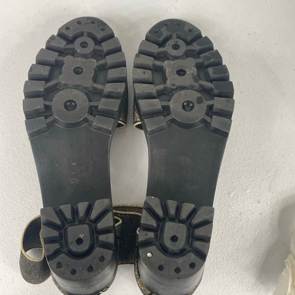 Charleston Shoe Co Monterey Sandals Women's SZ 6.5 Metallic Gold lug sole - Picture 6 of 7